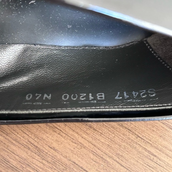 Ron Tomson Black Patent Leather Loafers Blue Soles Size 40 - Picture 8 of 9